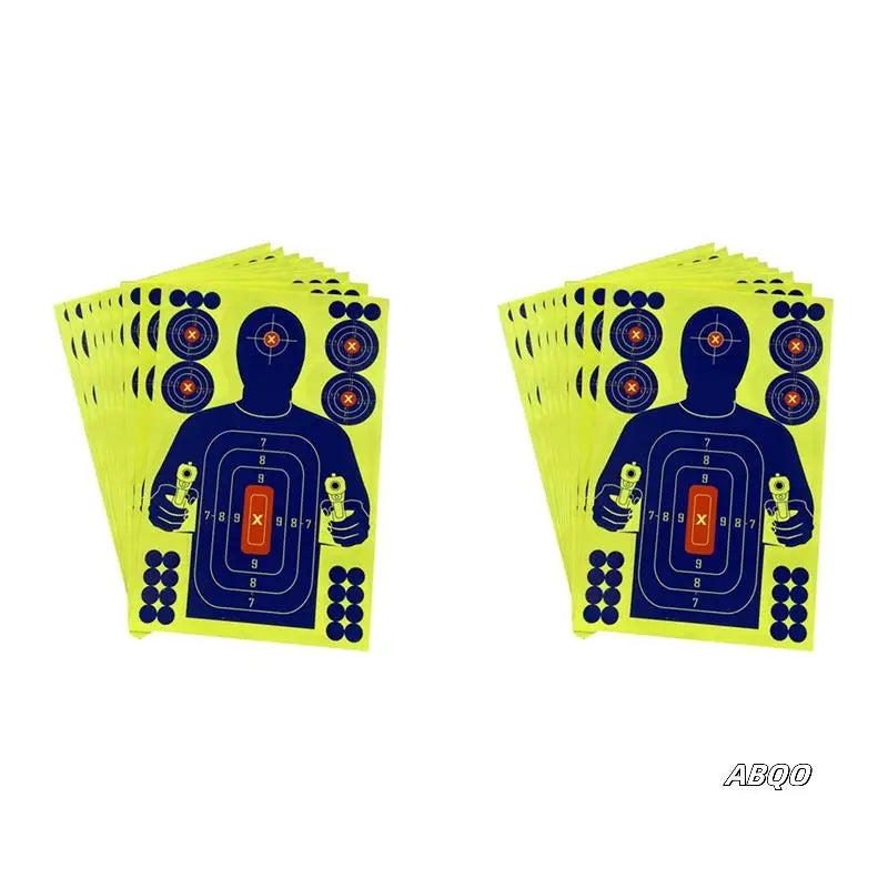 20Pcs 12X18 Inch Human Body Shape Targets Reactive Splatter Glow Fluorescent Paper Target