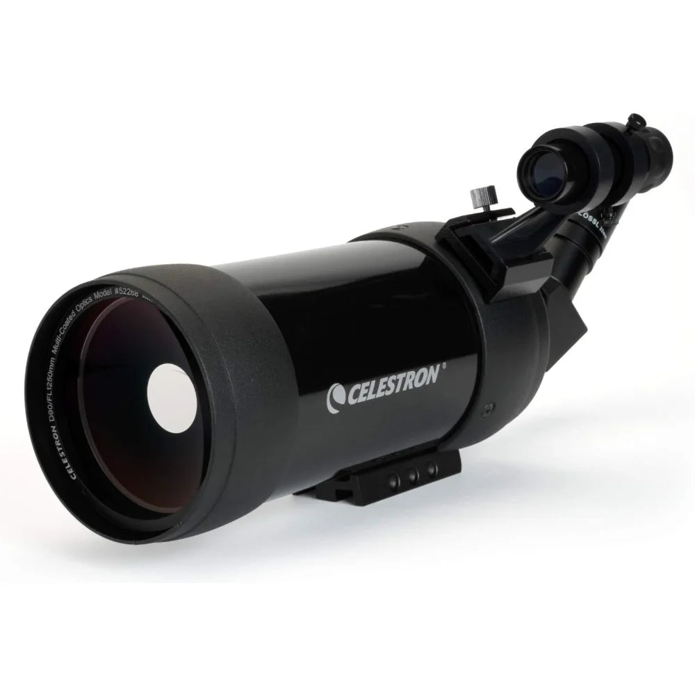 MAK 90mm Angled Spotting Scope – 39x Magnification with 32mm Eyepiece – Multi-Coated Optics – Rubber Armored