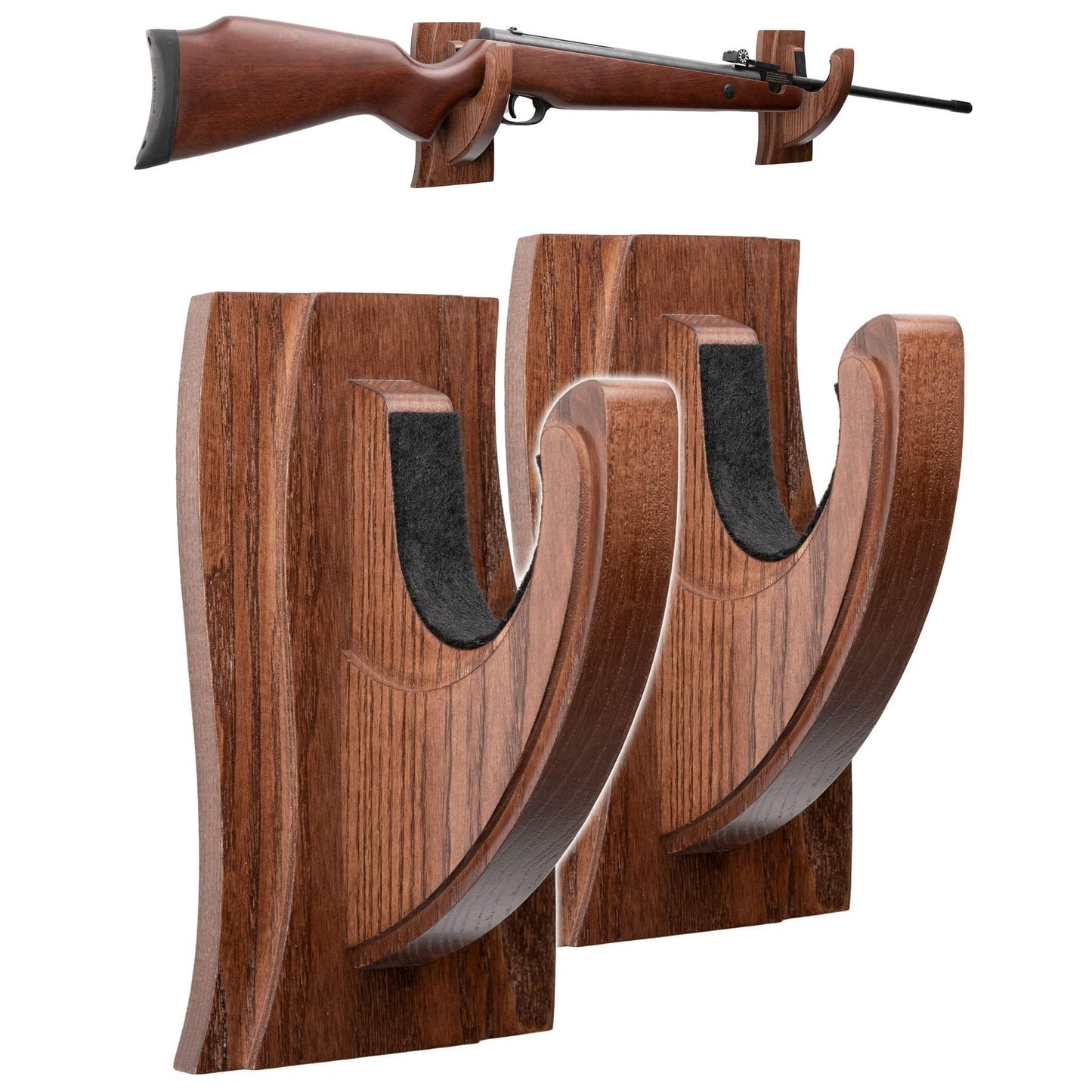 TESLYAR Gun Rack Wall Mount Hold Up Displays Horizontal Gun Rack and