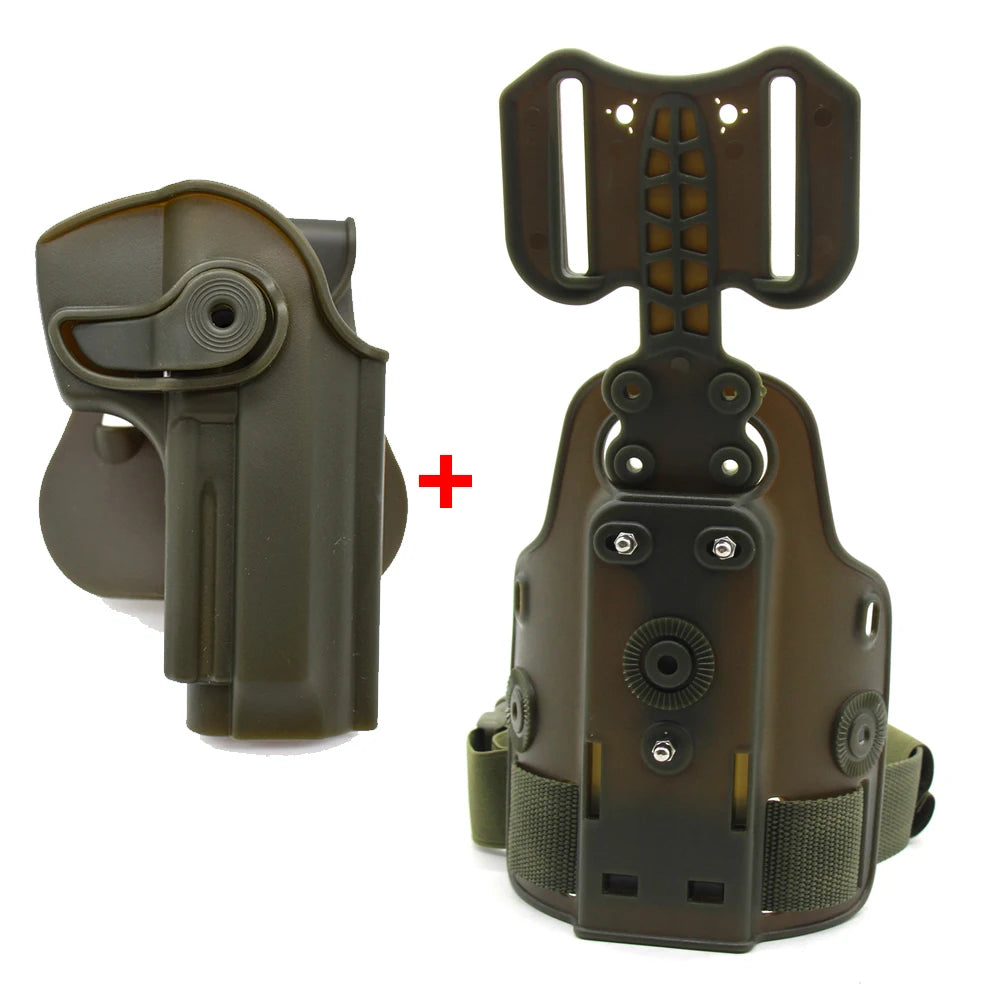 Hunting Pistol Gun Holster for BerettaM9 Tactical Shooting Drop Leg Thigh Holster Belt Clip Case