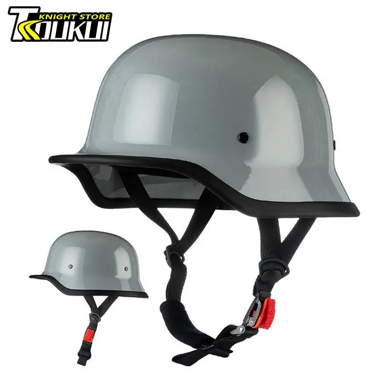 DOT Approved Motorcycle Helmet ABS Material Retro Moto Helmet Capacete De Moto Half Helmet Equipment German Tactical Vintage