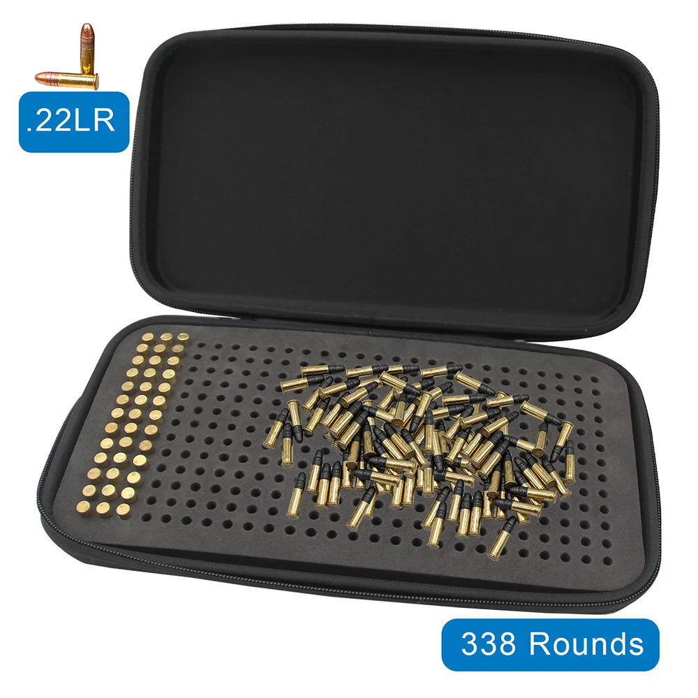 .223/5.56 9mm 12GA .22LR Box Ammo Pouch Outdoor Ammunition Box Bullet Holder Bag Cartridge Storage Case for Hunting Shooting