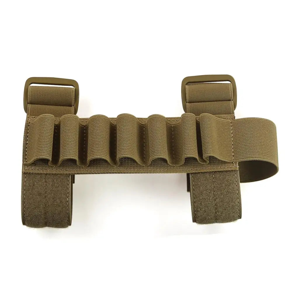 Tactical Shotgun Buttstock 7 / 5 Round 12 Gauge Hunting Shell Holder Ammo Carrier Holder Pouch Cartridge Durable