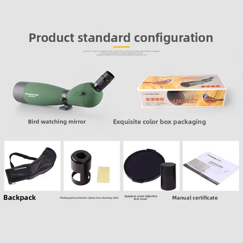 Celestron Landscape Zoom Spotting Scope Birder-Friendly 15-45x65 20-60x80 20-60x100 Magnification Power Outdoor Optics
