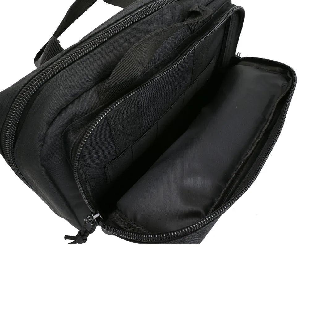 Tactifans Gun Bag Double Pistol Portable Magazine Pouch Glock Padding Protection Dual Handgun Range Case Holder 1911 CZ 75 G2C