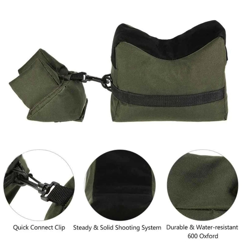 Front & Rear Shooting Bags SandBag Stand Holder Bag Shooting Rest Bags Sand Bags Targets Sports Shooting Bench Rest Bag
