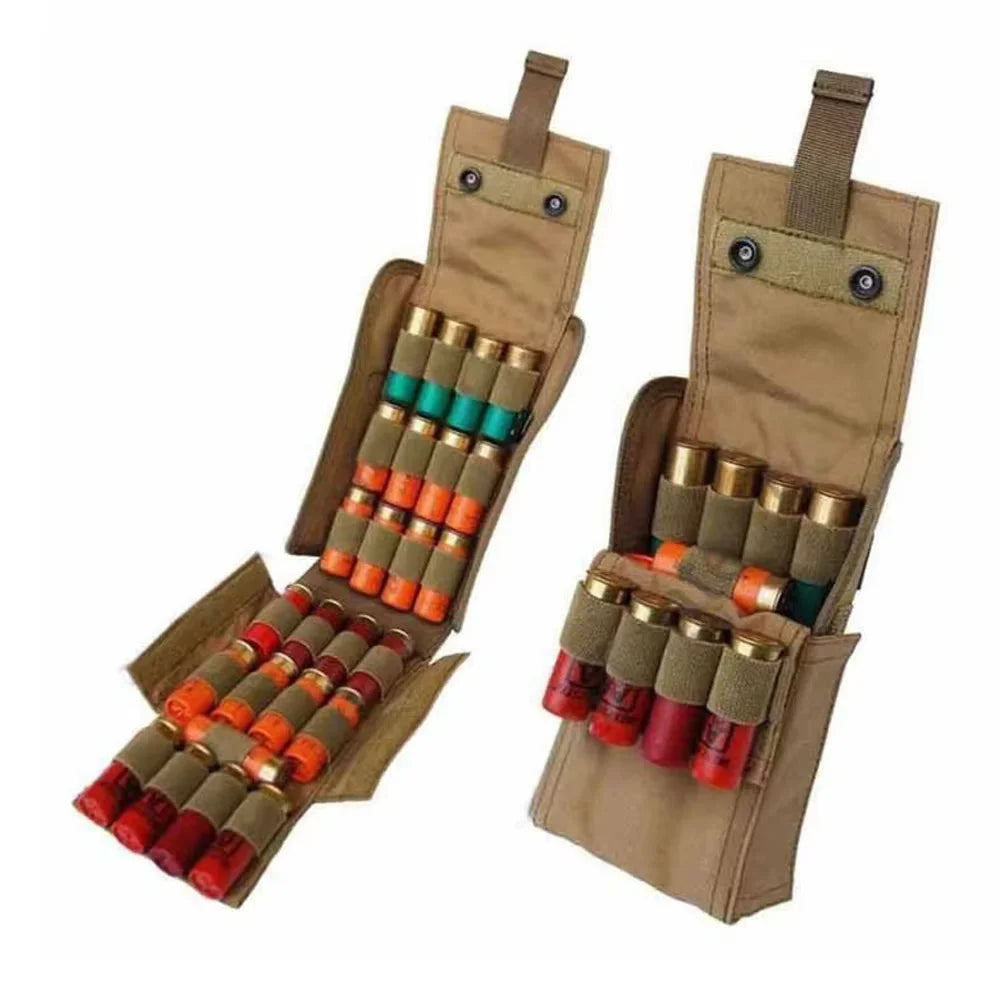 Molle Bullets Pouch 25 Round 12GA 12 Gauge Ammo Shells Gun Reload Magazine Pouches Shotgun Cartridge Case Mag Bag Hunting Holder