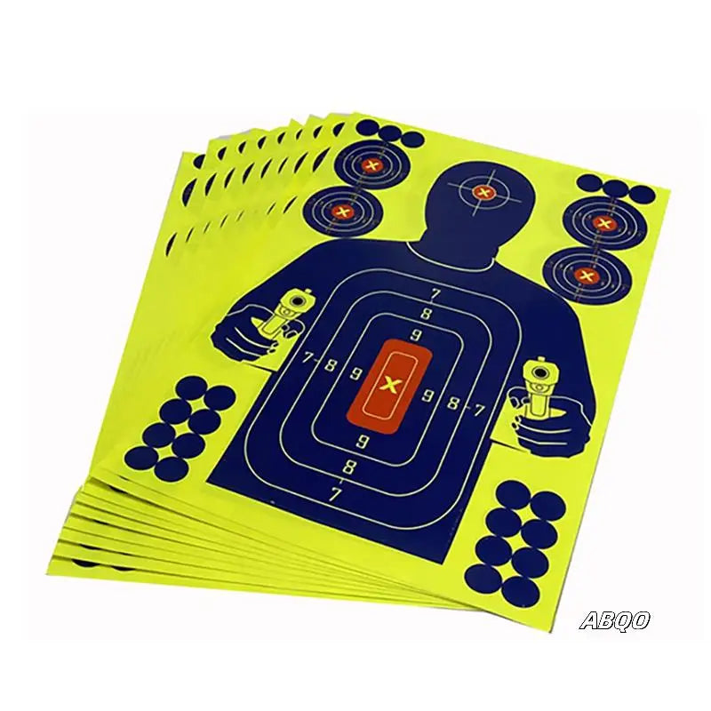 20Pcs 12X18 Inch Human Body Shape Targets Reactive Splatter Glow Fluorescent Paper Target