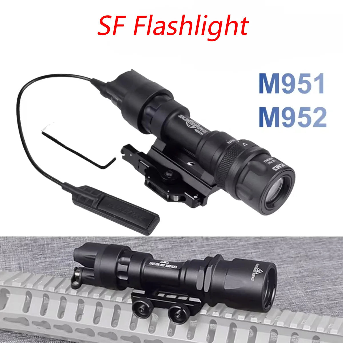 Tactical SF M951 M952 M952V IR Scout Weapon Light Cover Gun LED Flashlight Switch AR15 M4 Rifle Torch Hunting Gun Lamp