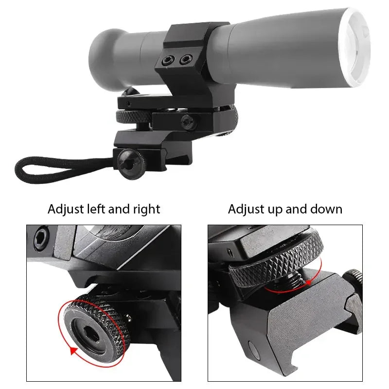 Double Nails Adjustable Scope Mount 25.4mm Ring Fit Laser Sight Flashlight Torch Clamps Holder Accessory