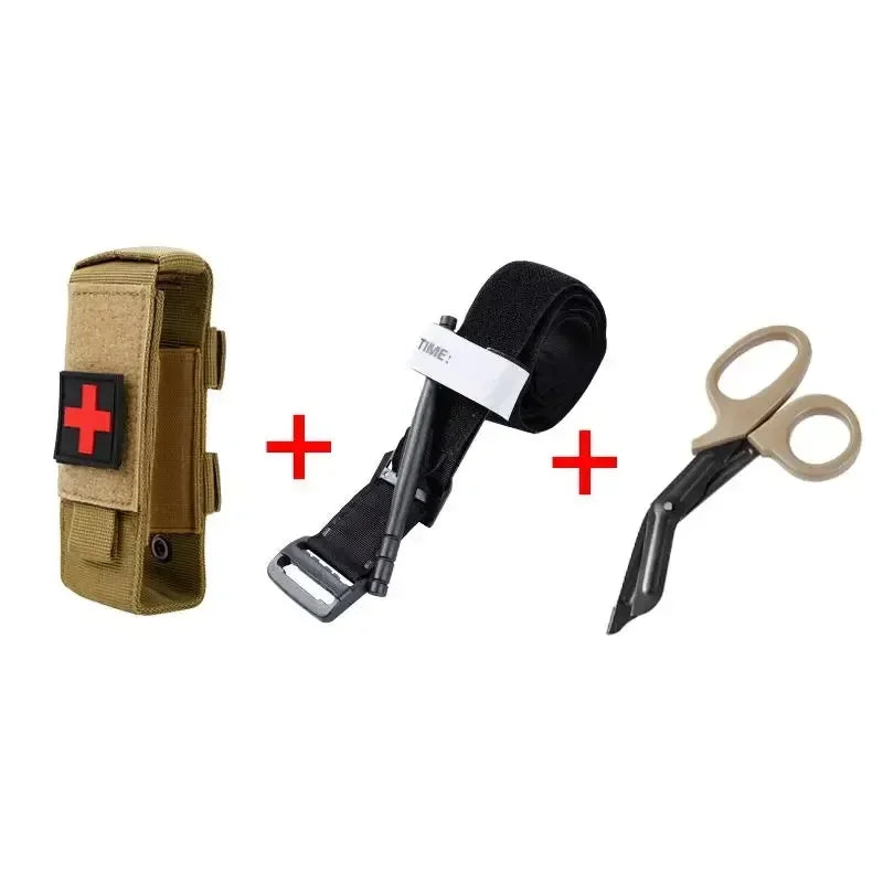 Tourniquet Emergency Tactical Emergency Strap Single Handed Medical First Aid Equipment for Hiking Camping Travel Outdoor Sports