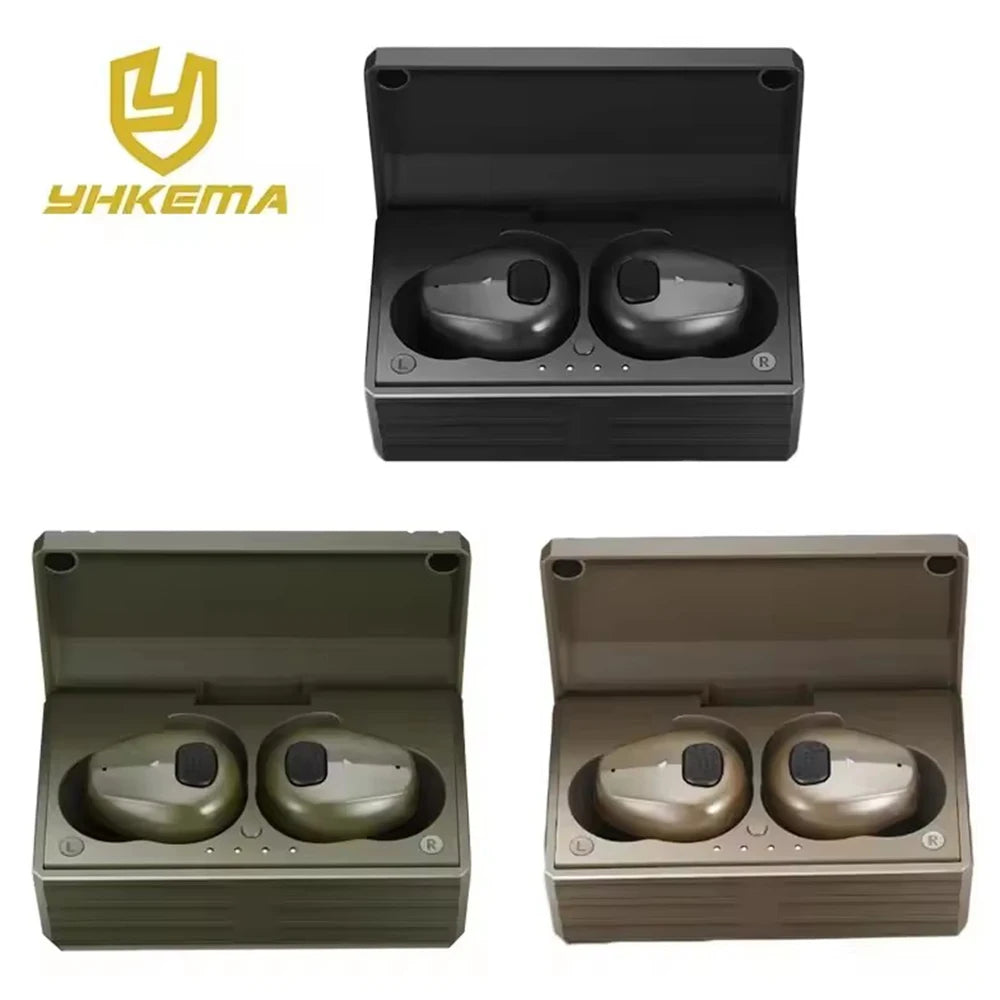 YHKEMA Tactical Shooting Bluetooth Headset, 5.3 Bluetooth Connection Hunting Shooting Hearing Protection Electronic Earplugs