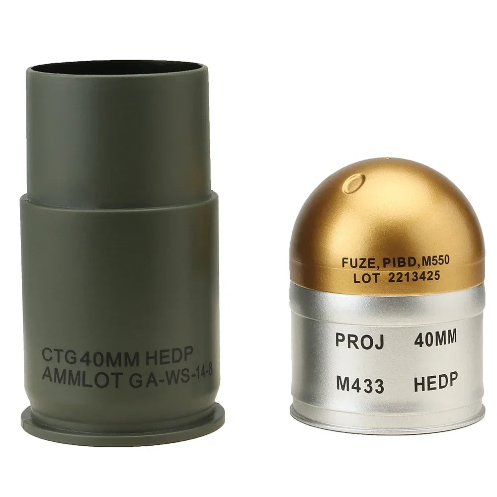 M433 40mm Dummy Grenades 1:1 Model Shell Mini Storage Box Key Sundries Container Decor for Hunting Desk Display