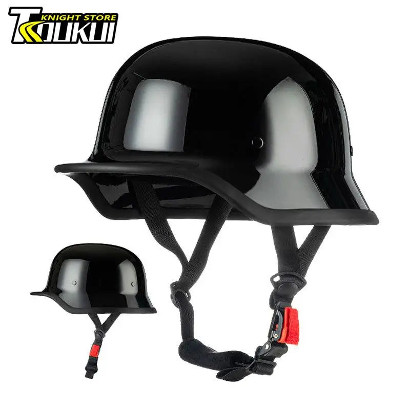 DOT Approved Motorcycle Helmet ABS Material Retro Moto Helmet Capacete De Moto Half Helmet Equipment German Tactical Vintage
