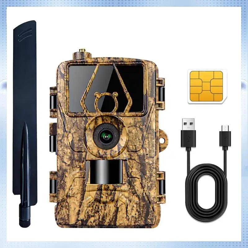 ABHQ-4G LIVE Trail Camera APP Control IR Night Vision Hunting Trap HD Camera 60MP 8K With SIM Card Mobile Wildlife Cam EUR