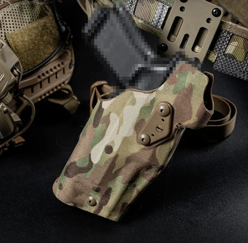 Tactical Universal Quick Release Gun Holster 6354DO Pistol Carry Case For Glk 17 with X300 X300U Weapon Flashlight