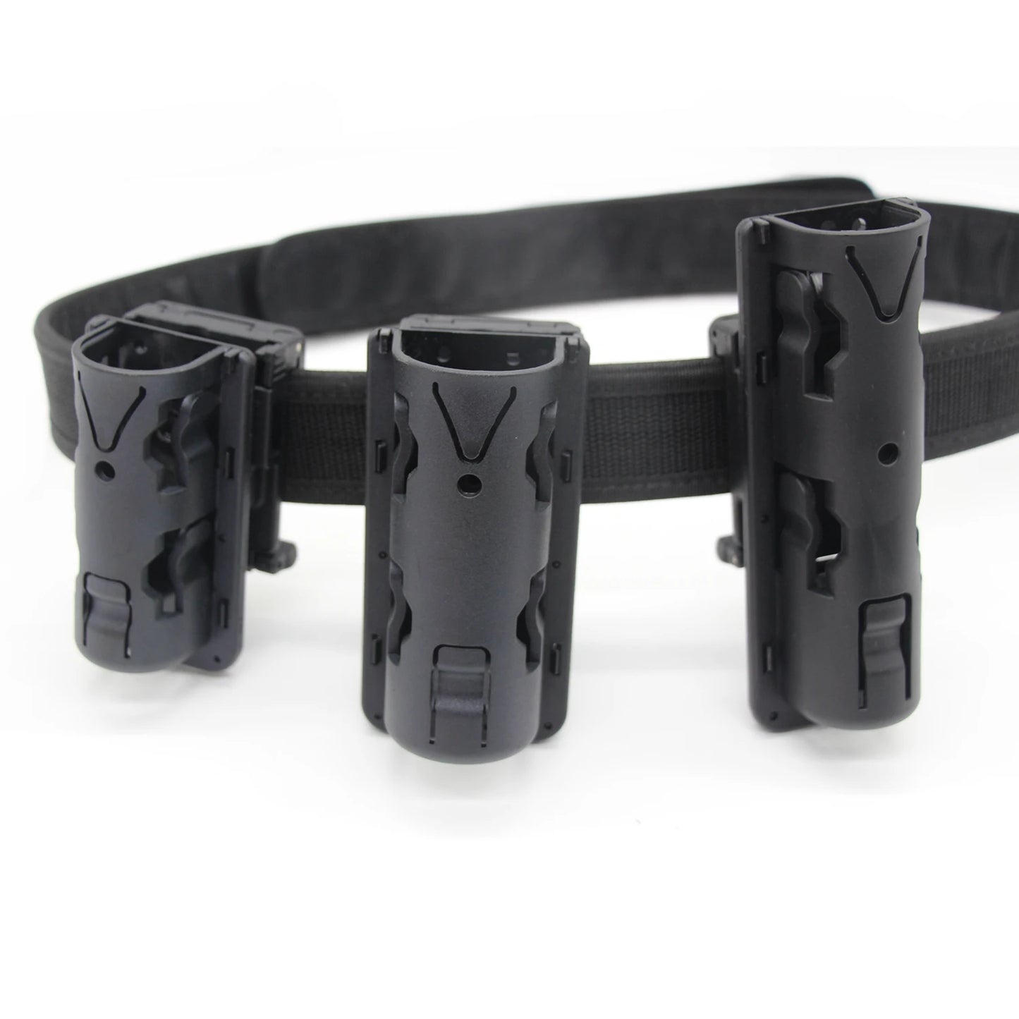 Tactical MOLLE Belt Quick Pull Baton Holster Spray Pouch Flashlight Holder Case Hunting Duty Security Equipment