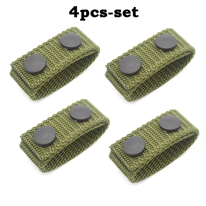 4Pcs Tactical Belt Buckle Heavy Duty Belt Keeper Portable Webbing Strap Military Belt Equipment Accessories for Outdoor Sports