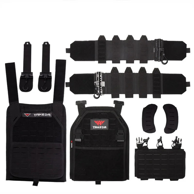 YAKEDA Tactical Vest Outdoor Hunting Plate Carrier Protective Adjustable Vest Carrier Combat Equipment