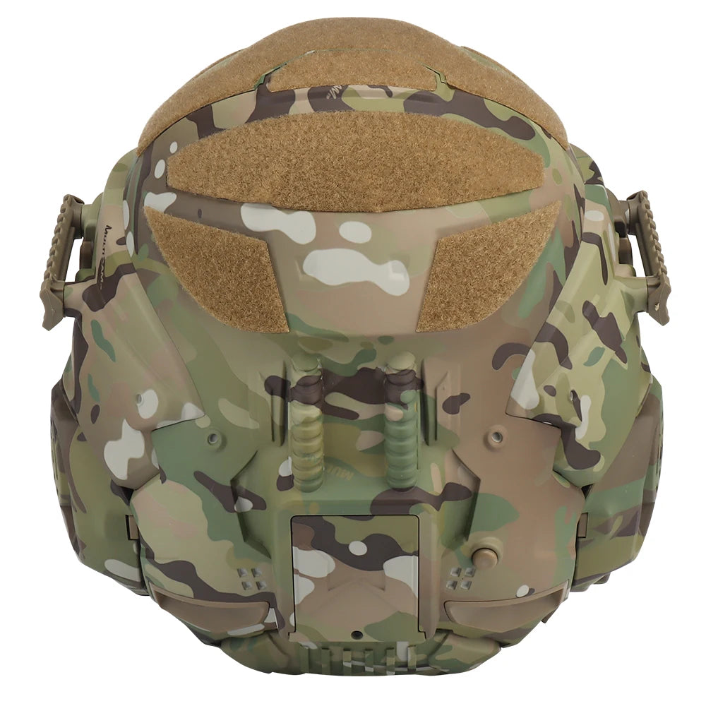 Tactical Airsoft Helmet Built-in Headset Anti-fog Fan Assault Helmet Removable Mask Paintball Airsoft Equipment Protect Helmet