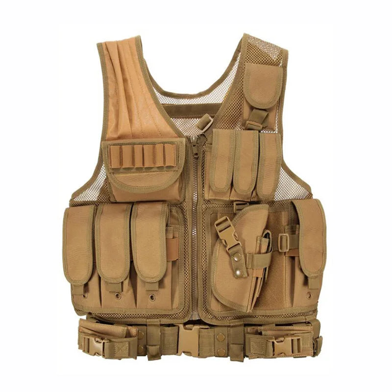 Military Equipment Tactical Vest, Police Training, Combat Body Armor, Army Paintball, Hunting, Airsoft, Molle Protective Vests