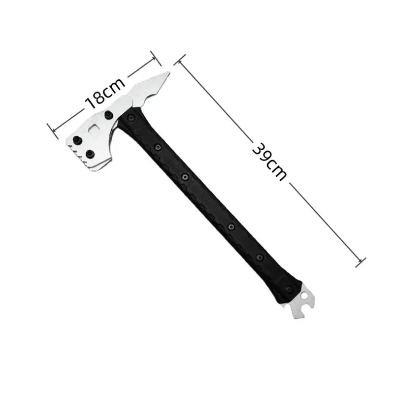 1PC Stainless Steel Multifunctional Tactical Hammer Outdoor Survival Escape Emergency Equipment Fire Fighting Demolition Tool