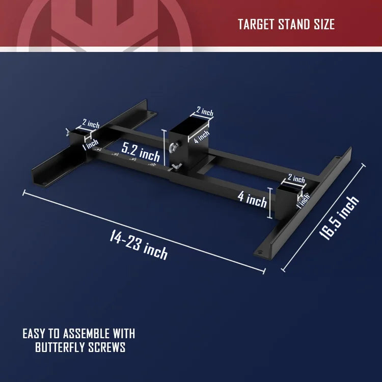 Target Stand System 12x20 inch AR500 Steel Hostage Reactive Shooting Target 3/8" Thick with 2x4 Target Stand Kit