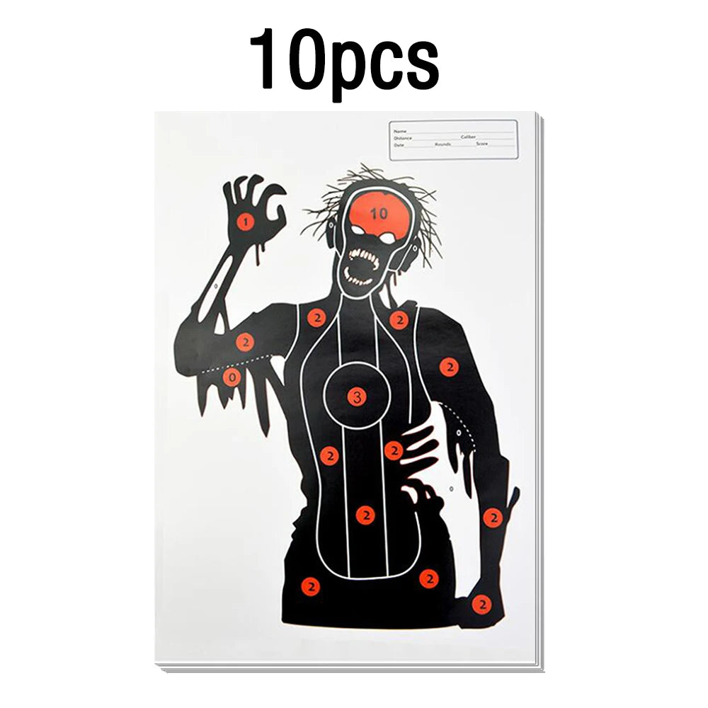 5/10/20pcs Shooting Targets 12 x 17" Paper Shooting Targets Skeleton Zombie Targets for Pistol Shooting & Bow Shooting
