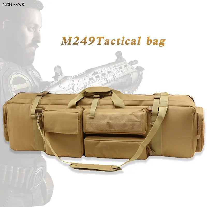 M249 Military Tactical Bag Molle Pouch Gun Case Rifle & Pistol Bag Long Gun Bag for EDC Hunting Range Sports Transport