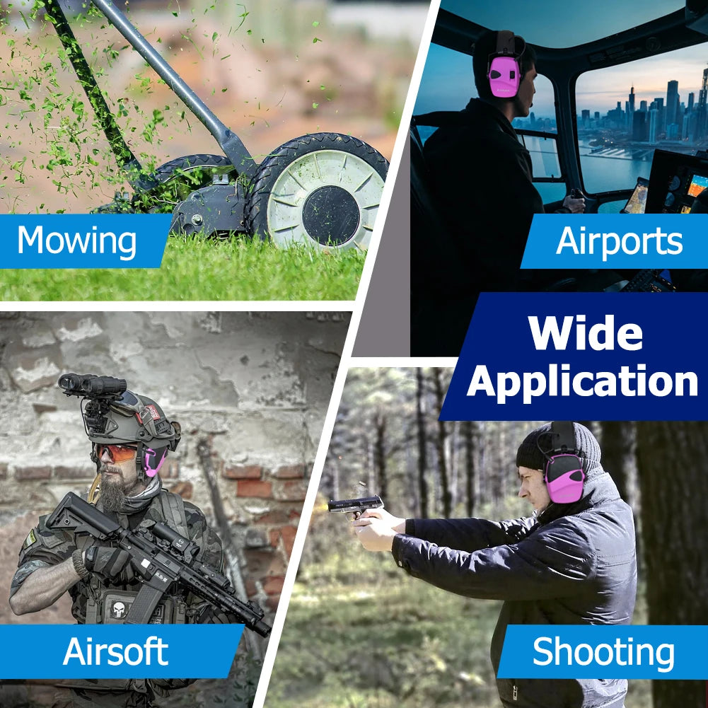 ZOHAN Shooting Headphones Soundproof Earmuffs Tactical Ear hearing Protection Noise Reduction Headset NRR 22db for hunting