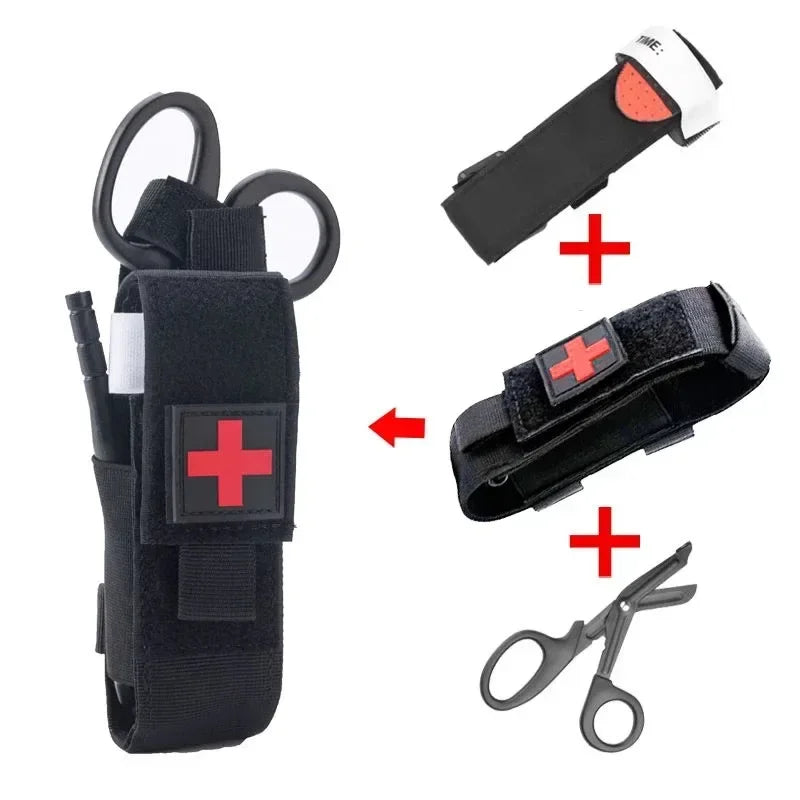Tourniquet Emergency Tactical Emergency Strap Single Handed Medical First Aid Equipment for Hiking Camping Travel Outdoor Sports