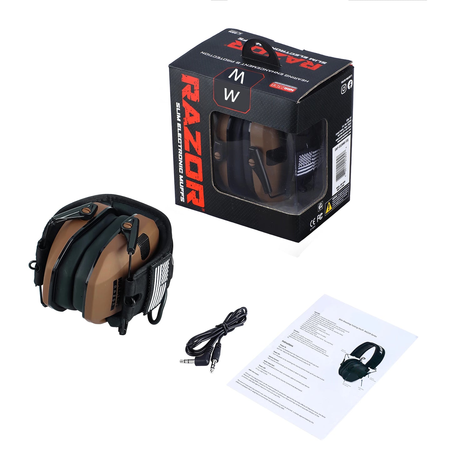 Original Military Tactical Electronic Shooting Earmuffs Outdoor Hunting Sound Pickup Noise Reduction Protection Hearing Headset