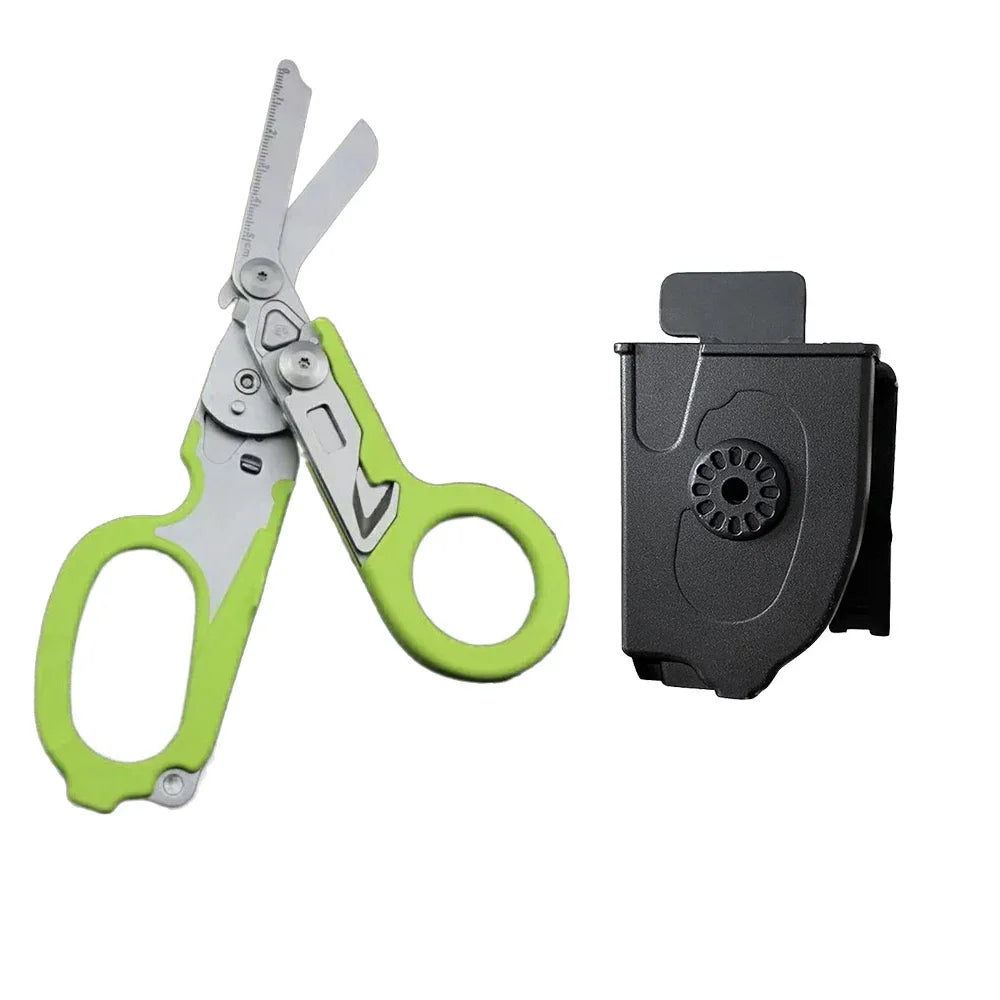 Tactical 6 In1 Multifunction Medical Emergency Response Raptors Shears Foldable Scissors Pliers Outdoor Survival Tool Equipment