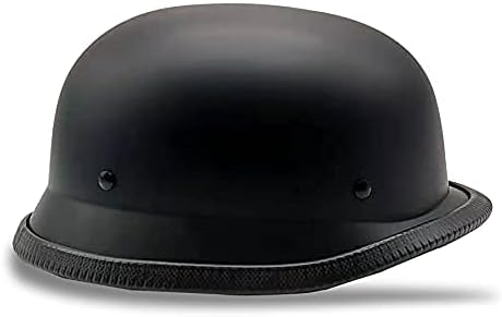 ELECOVER New German Style Half Helmet Gun Black Motorsports Helmet