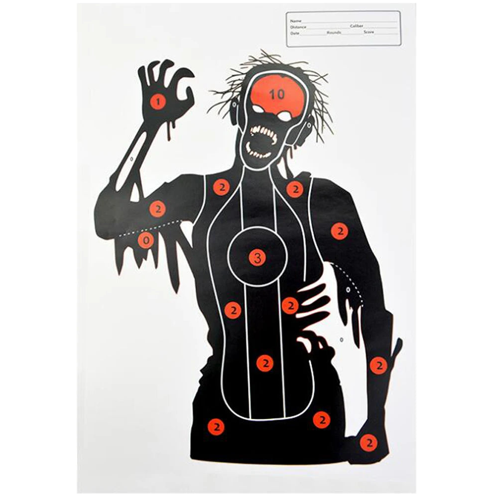 5/10/20pcs Shooting Targets 12 x 17" Paper Shooting Targets Skeleton Zombie Targets for Pistol Shooting & Bow Shooting
