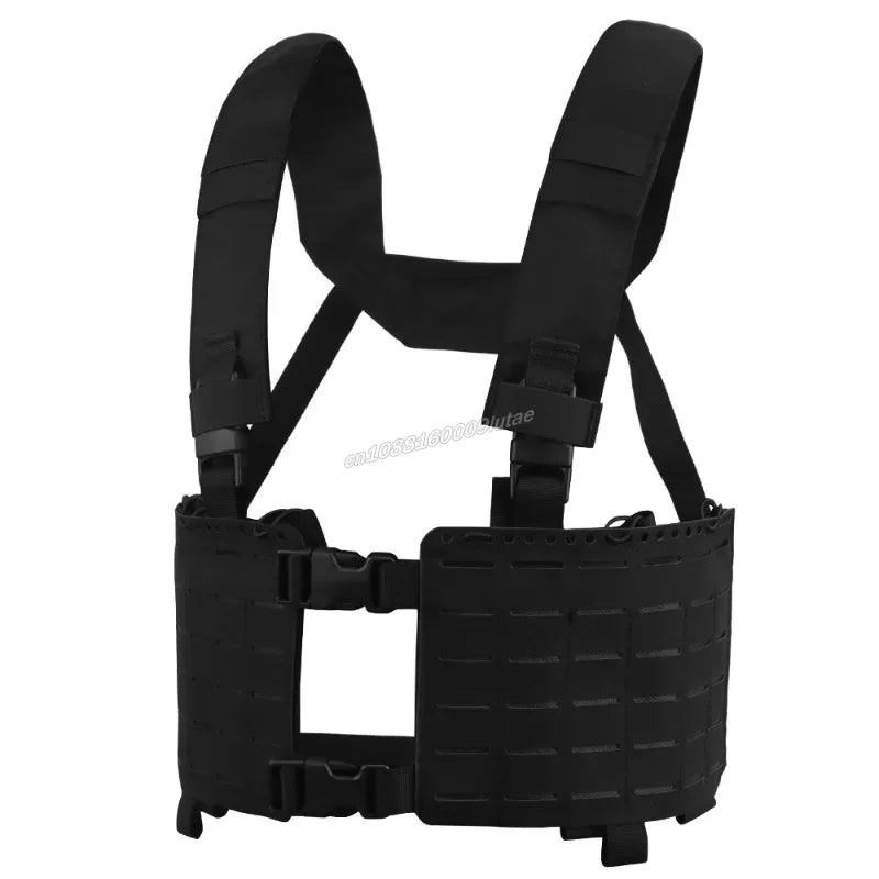Tactical Alpha Chest Rig with Expansion Pack SS Style Load Bearing Vest (LBV) Alpha Expander Kit Pouch 34A Split MOLLE Equipment