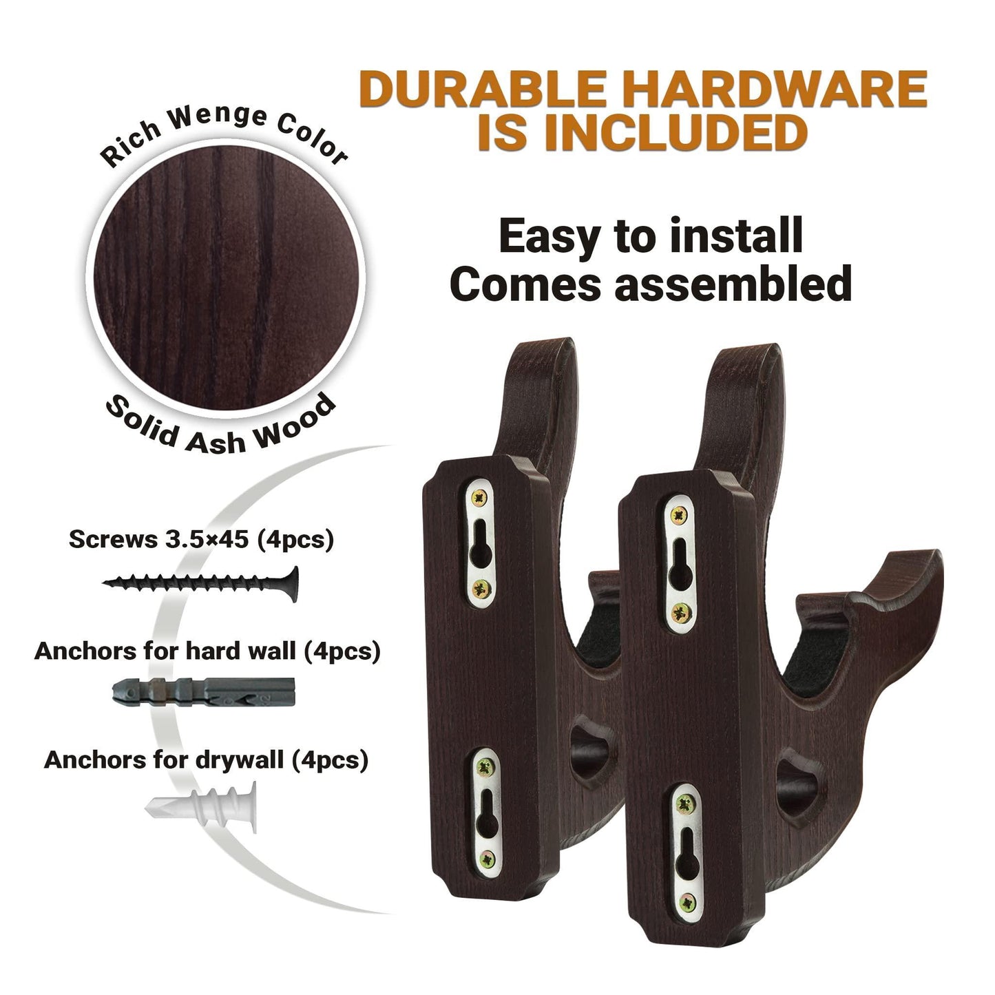 TESLYAR Gun Rack Wall Mount Hold Up Displays Horizontal Gun Rack and
