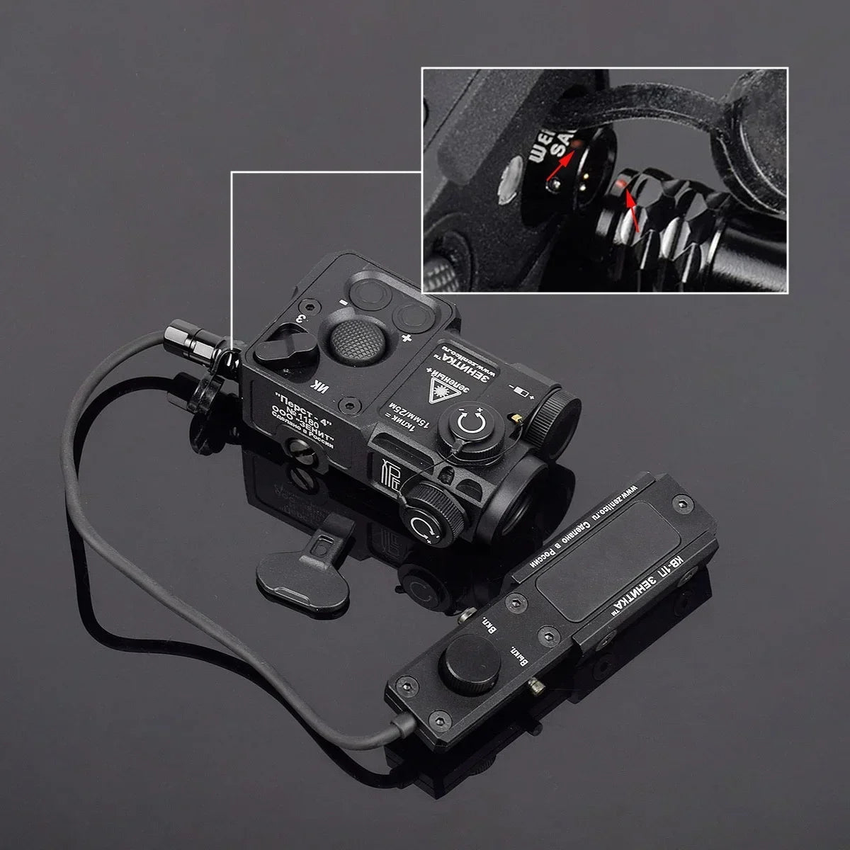 Sotac Hunting PERST-4 Zenitco Aiming La-ser PEQ Green IR Tactical Weapon Red Dot Sight Scope With Tail Switch AR15 HK416