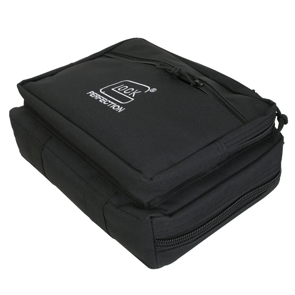 Tactifans Gun Bag Double Pistol Portable Magazine Pouch Glock Padding Protection Dual Handgun Range Case Holder 1911 CZ 75 G2C