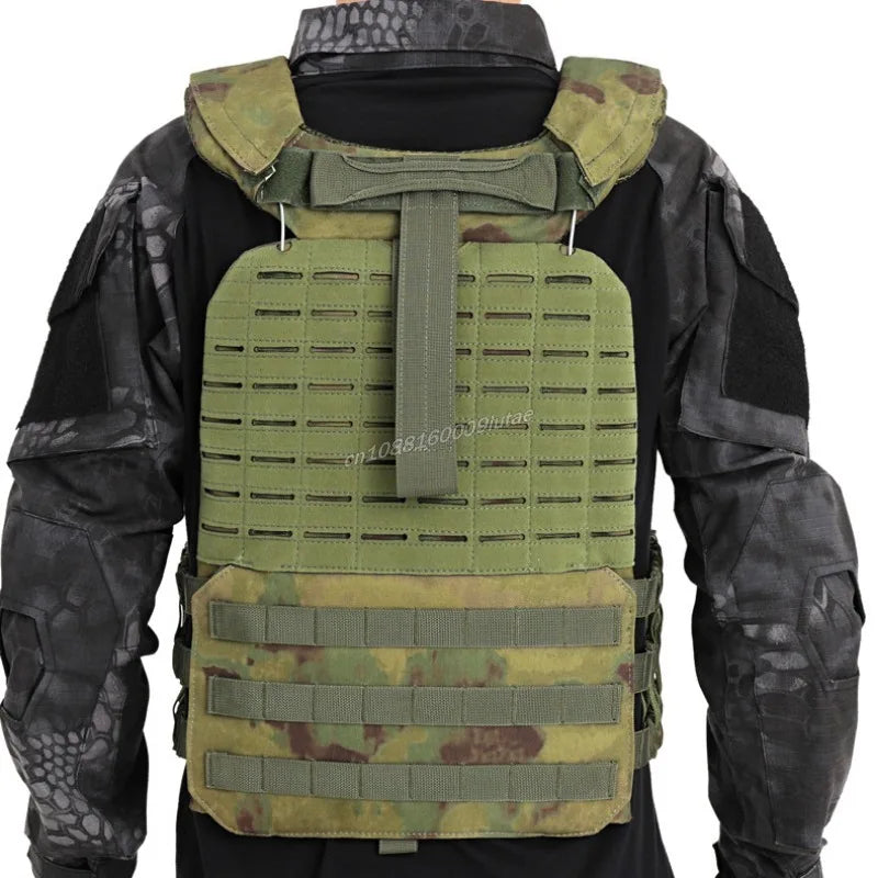 Tactical Plate Carrier Body Combat Training Chest Rig MOLLE Equipment Adjustable Exercise Lightweight Load Bearing Vest