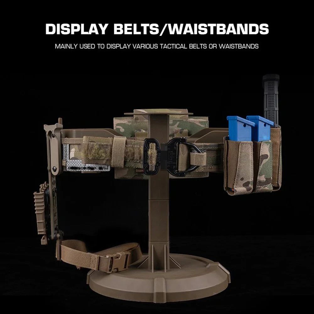Tactical Equipment Display Stand Modular Component Hunting Combat Belt Hanging Display Holder Adjustable Quick Mount Accessory