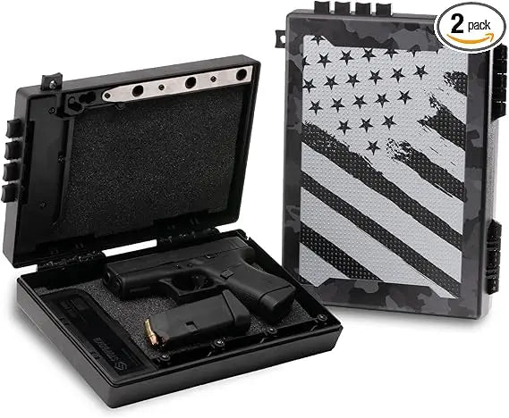 STOPBOX PRO Gun Safe Alternative for Handgun Storage, Instant Access Portable Security Lock Box Gun Case, Lock Box for Car or Tr
