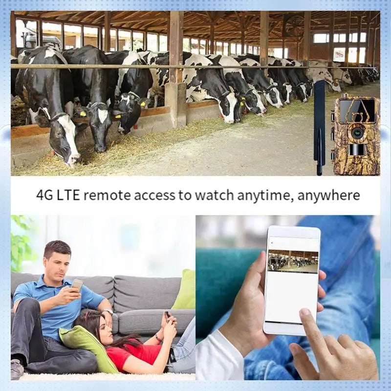 ABHQ-4G LIVE Trail Camera APP Control IR Night Vision Hunting Trap HD Camera 60MP 8K With SIM Card Mobile Wildlife Cam EUR