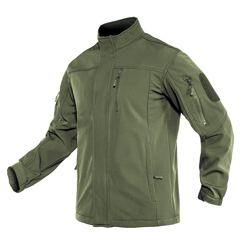 Soft shell Tactical Jacket Mens Warm Military Waterproof Fleece