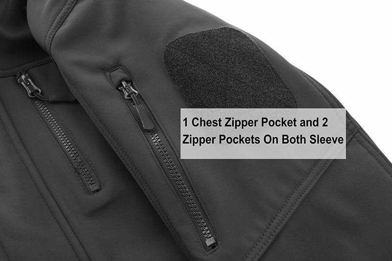 Soft shell Tactical Jacket Mens Warm Military Waterproof Fleece