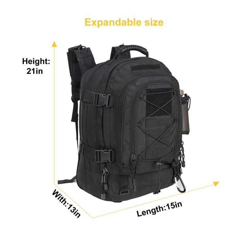 60L Military Tactical Backpack Army Molle Assault Rucksack 3P Outdoor