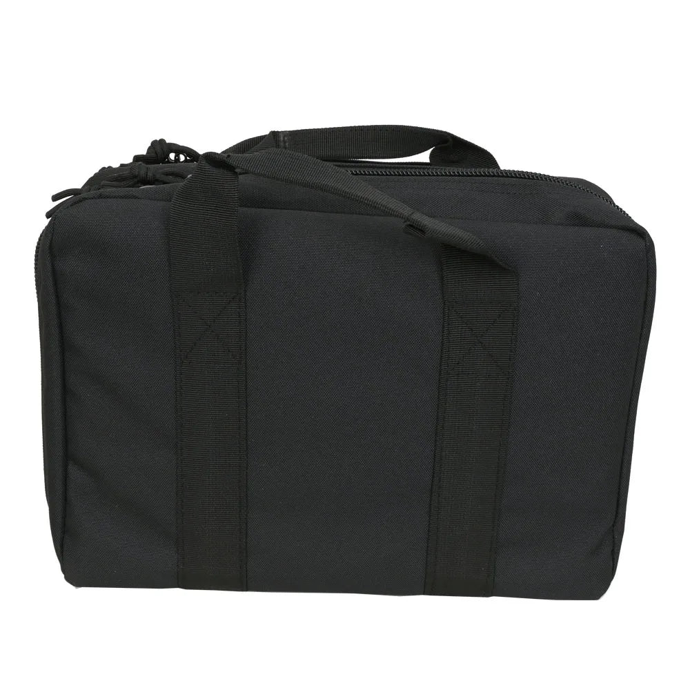 Tactifans Gun Bag Double Pistol Portable Magazine Pouch Glock Padding Protection Dual Handgun Range Case Holder 1911 CZ 75 G2C