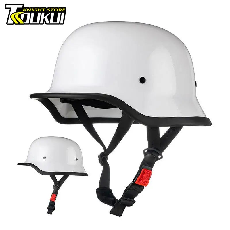 DOT Approved Motorcycle Helmet ABS Material Retro Moto Helmet Capacete De Moto Half Helmet Equipment German Tactical Vintage