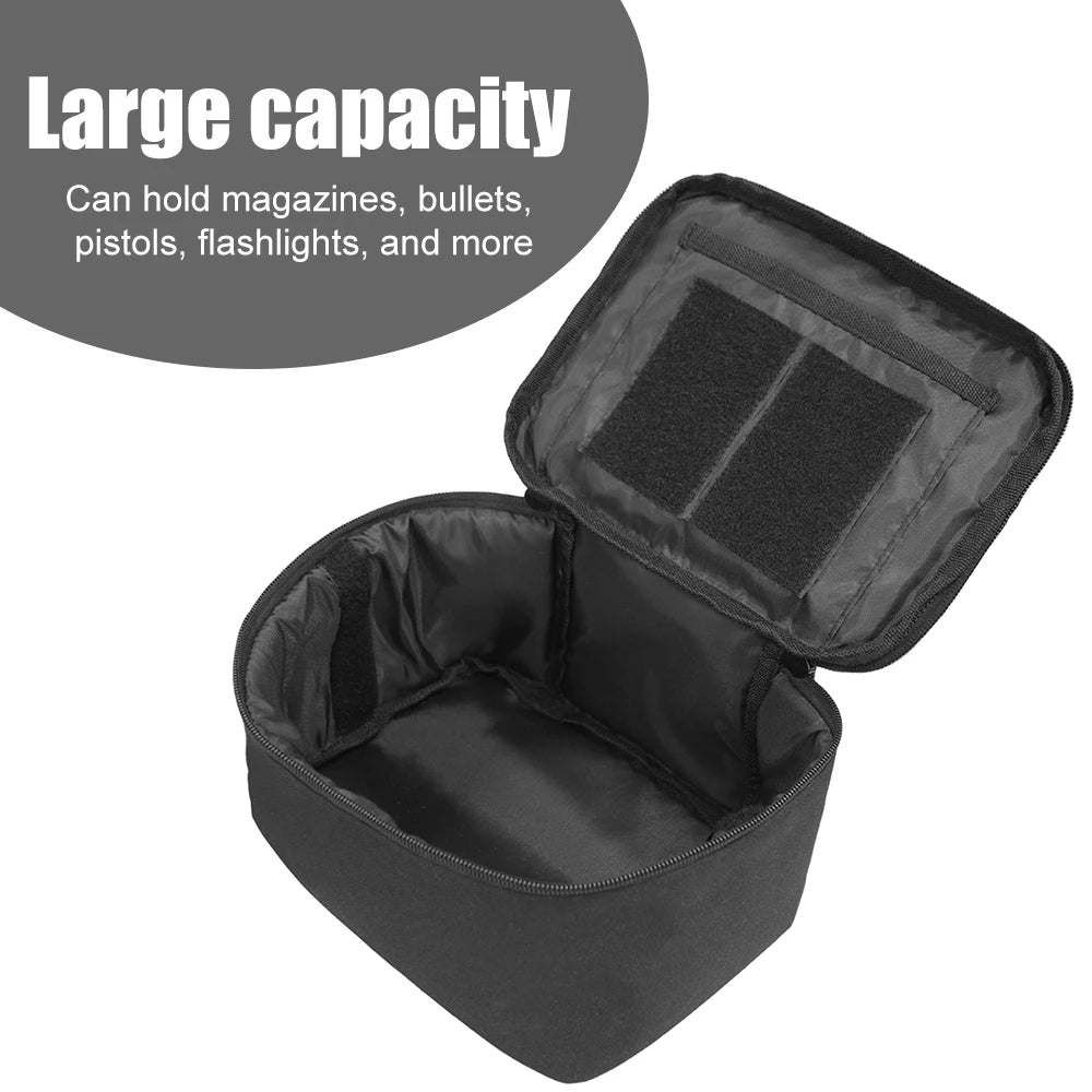 Tactical Ammo Bag with 9mm Mag Holder Ammunition Carrier Pouch Bullet Case EDC Tool Pouch Pistol Rifle Cartridge Bag Hunting Bag