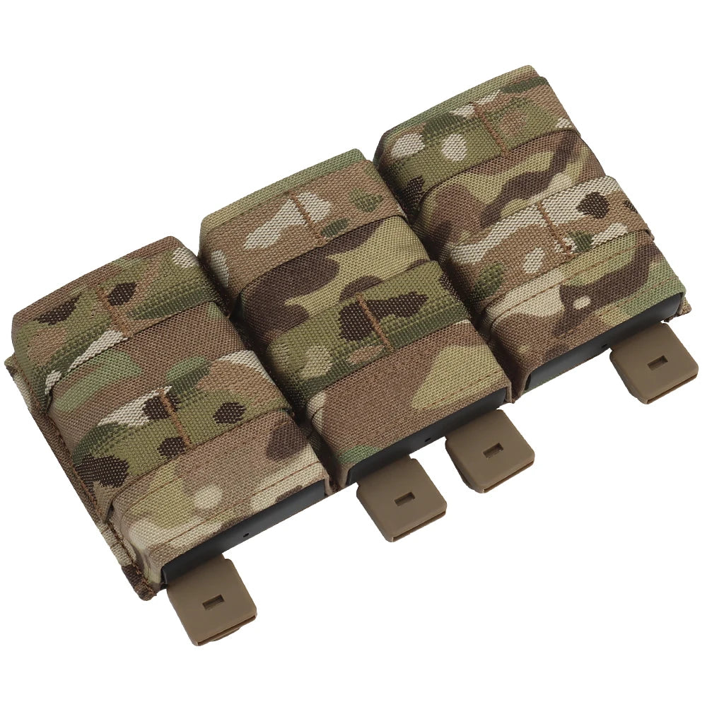 Tactifans Triple Medium 5.56 M4 KYWI Magazine Pouch Insert Open Malice Clip Strap 500D Nylon Tactical Hunting Equipment